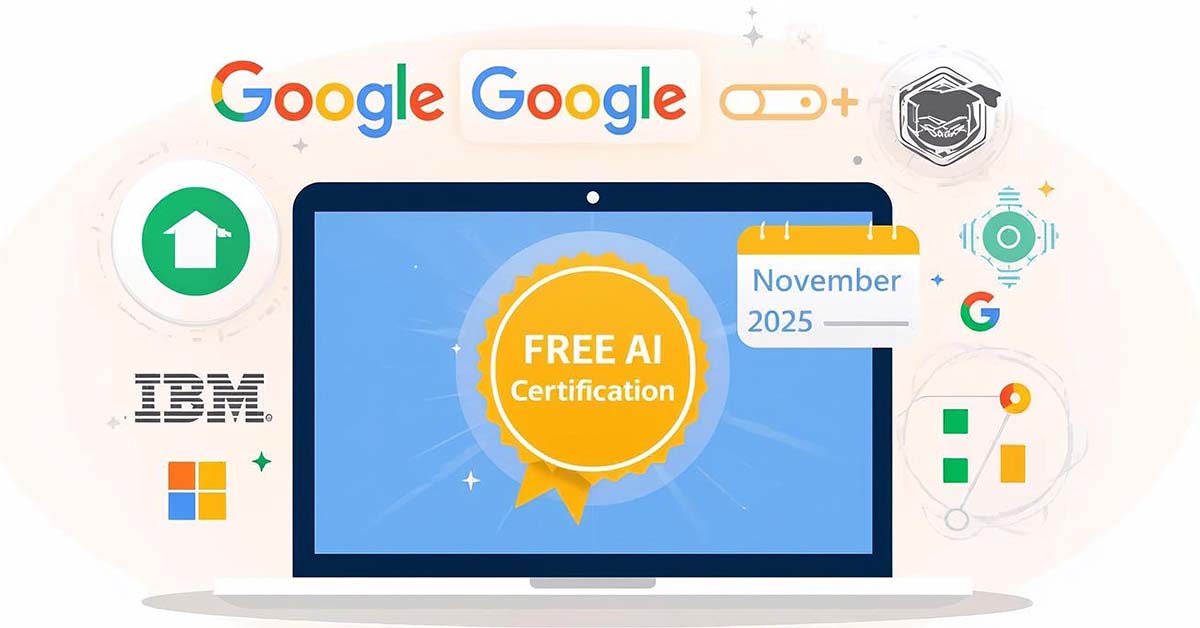 Free AI Certifications November 2025
